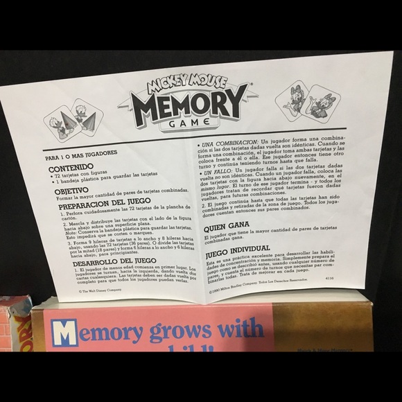 DISNEY VTG 90 Mickey Mouse CollectableMemory Game - Picture 13 of 15